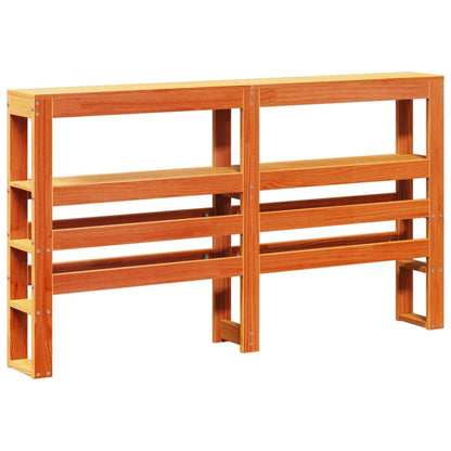 Bed Frame without Mattress Wax Brown 150x200 cm King Size Solid Wood Pine