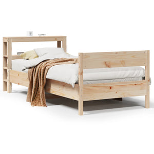 Bed Frame with Headboard 100x200 cm Solid Wood Pine