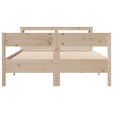 Bed Frame with Headboard 140x190 cm Solid Wood Pine