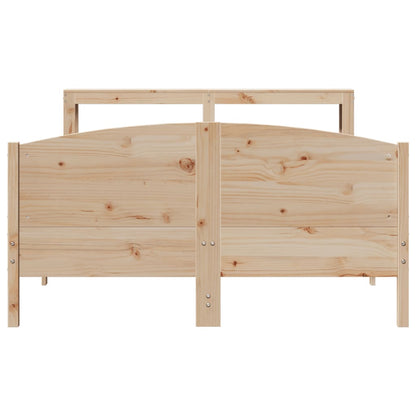 Bed Frame without Mattress 150x200 cm King Size Solid Wood Pine