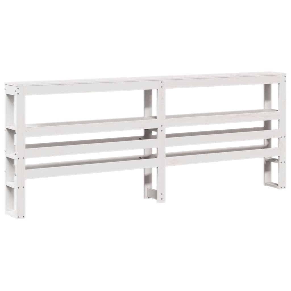 Bed Frame without Mattress White 180x200 cm Super King Solid Wood Pine