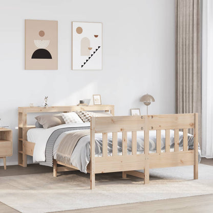 Bed Frame without Mattress 140x200 cm Solid Wood Pine