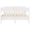 Bed Frame without Mattress White 140x200 cm Solid Wood Pine