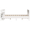 Bed Frame without Mattress White 140x200 cm Solid Wood Pine