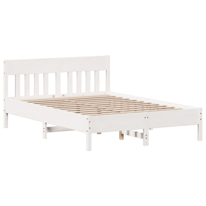 Bed Frame without Mattress White 120x190 cm Small Double Solid Wood Pine
