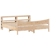 Bed Frame with Headboard 180x200 cm Super King Solid Wood Pine