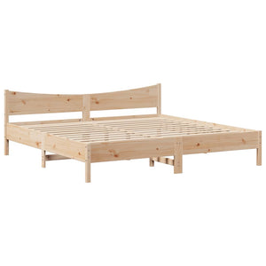 Bed Frame with Headboard 180x200 cm Super King Solid Wood Pine