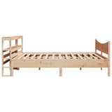 Bed Frame with Headboard 180x200 cm Super King Solid Wood Pine