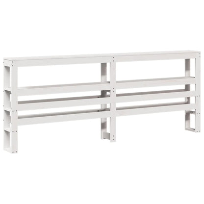 Bed Frame with Headboard White 180x200 cm Super King Solid Wood Pine