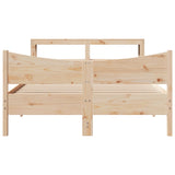 Bed Frame with Headboard 160x200 cm Solid Wood Pine