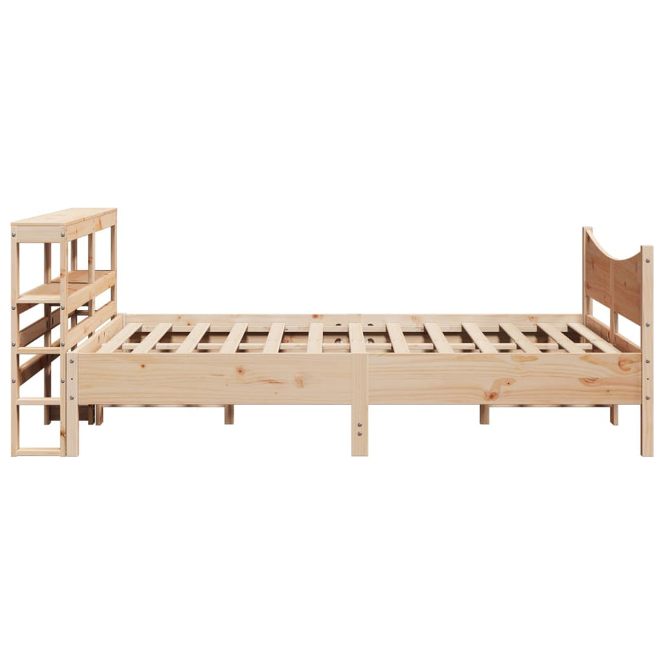 Bed Frame with Headboard 160x200 cm Solid Wood Pine