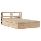 Bed Frame with Headboard 160x200 cm Solid Wood Pine