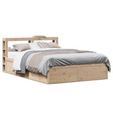 Bed Frame with Headboard 160x200 cm Solid Wood Pine