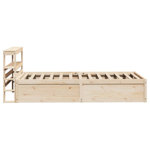 Bed Frame with Headboard 90x200 cm Solid Wood Pine