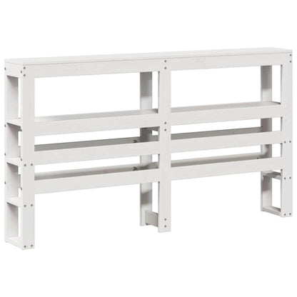 Bed Frame with Headboard White 140x190 cm Solid Wood Pine