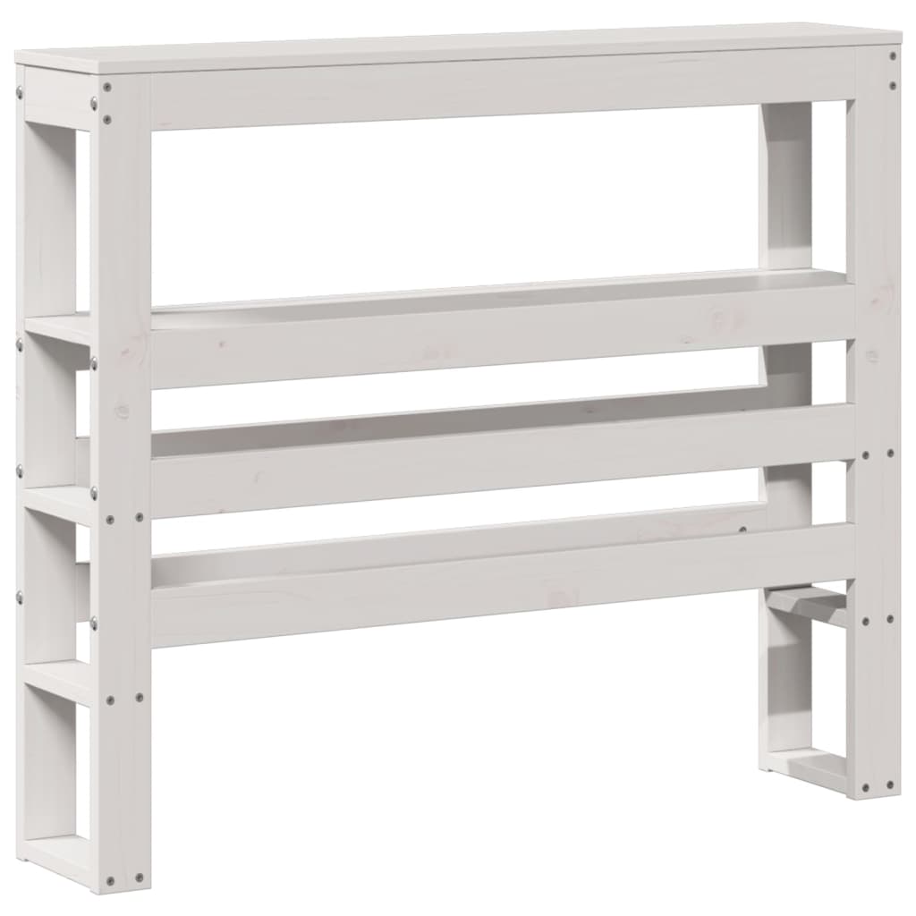 Bed Frame with Headboard White 75x190 cm Small Single Solid Wood Pine