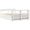 Bed Frame without Mattress White 140x200 cm Solid Wood Pine