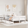 Bed Frame without Mattress White 140x200 cm Solid Wood Pine