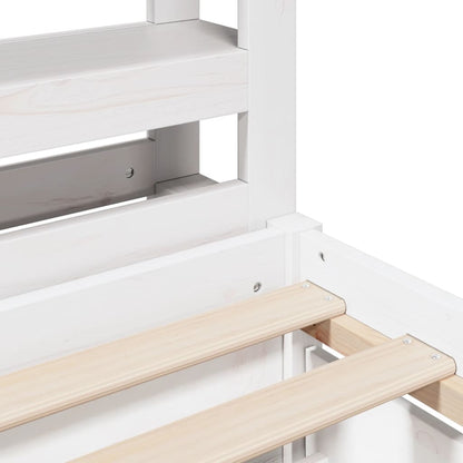 Bed Frame without Mattress White 75x190 cm Small Single Solid Wood Pine