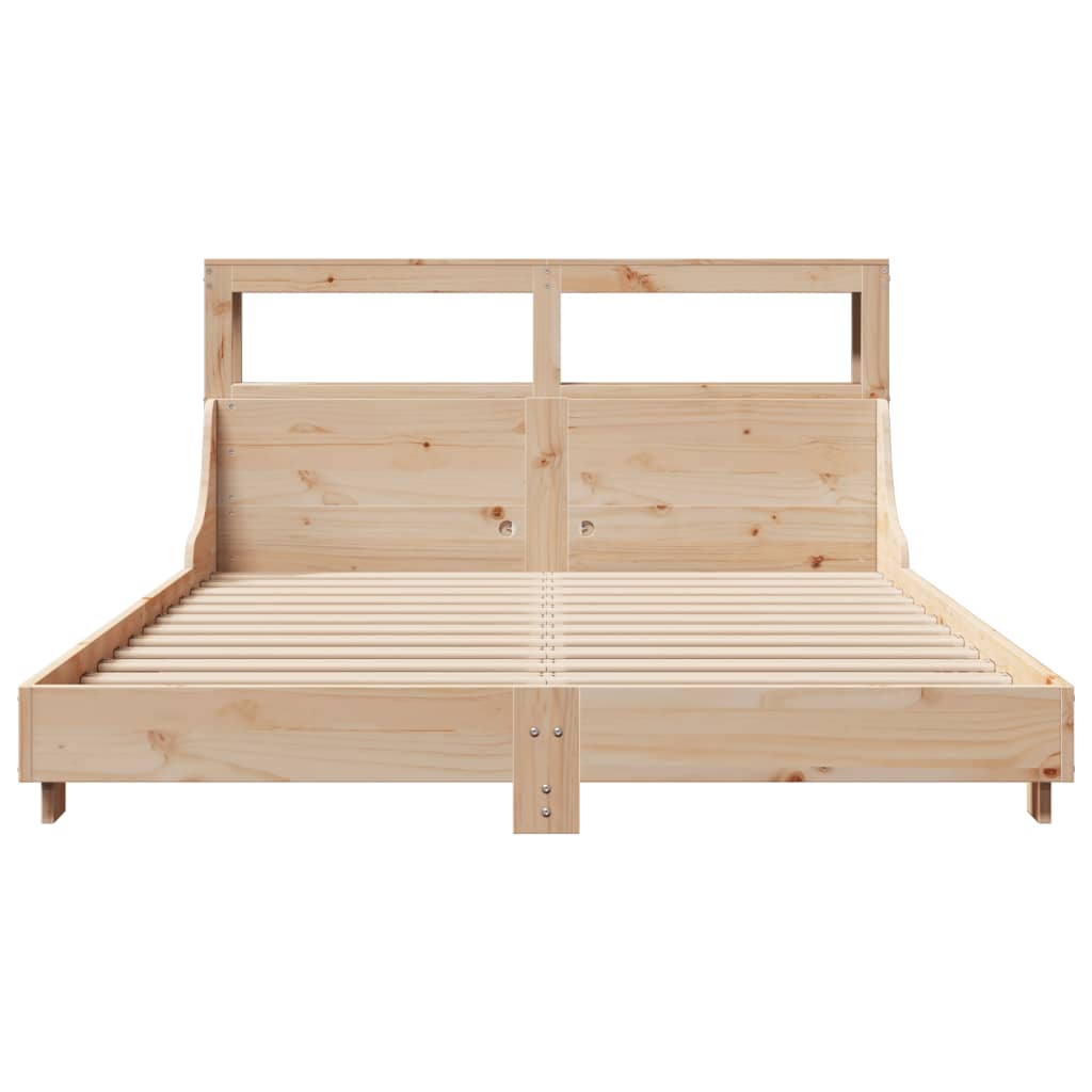 Bed Frame without Mattress 160x200 cm Solid Wood Pine