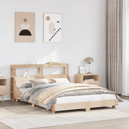 Bed Frame without Mattress 150x200 cm King Size Solid Wood Pine