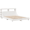 Bed Frame without Mattress White 140x200 cm Solid Wood Pine