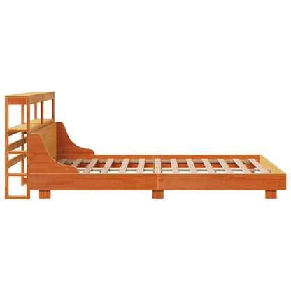 Bed Frame without Mattress Wax Brown 140x200 cm Solid Wood Pine