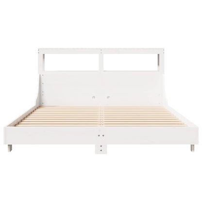 Bed Frame without Mattress White 120x200 cm Solid Wood Pine