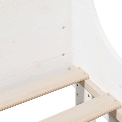 Bed Frame without Mattress White 120x200 cm Solid Wood Pine