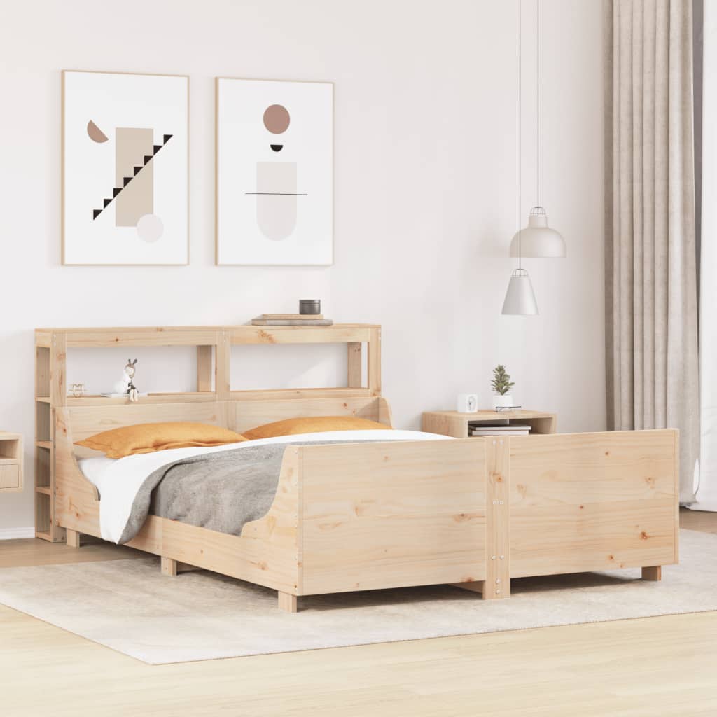 Bed Frame without Mattress 160x200 cm Solid Wood Pine
