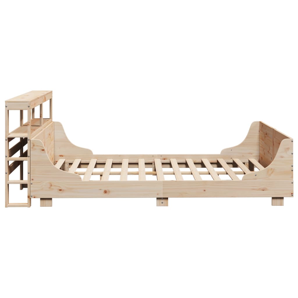 Bed Frame without Mattress 150x200 cm King Size Solid Wood Pine