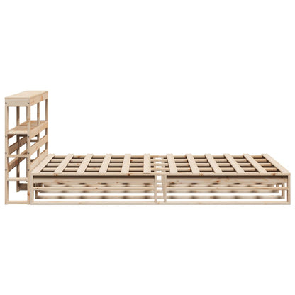 Bed Frame without Mattress 140x200 cm Solid Wood Pine