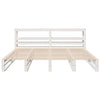 Bed Frame without Mattress White 200x200 cm Solid Wood Pine