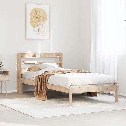 Bed Frame without Mattress 75x190 cm Small Single Solid Wood Pine