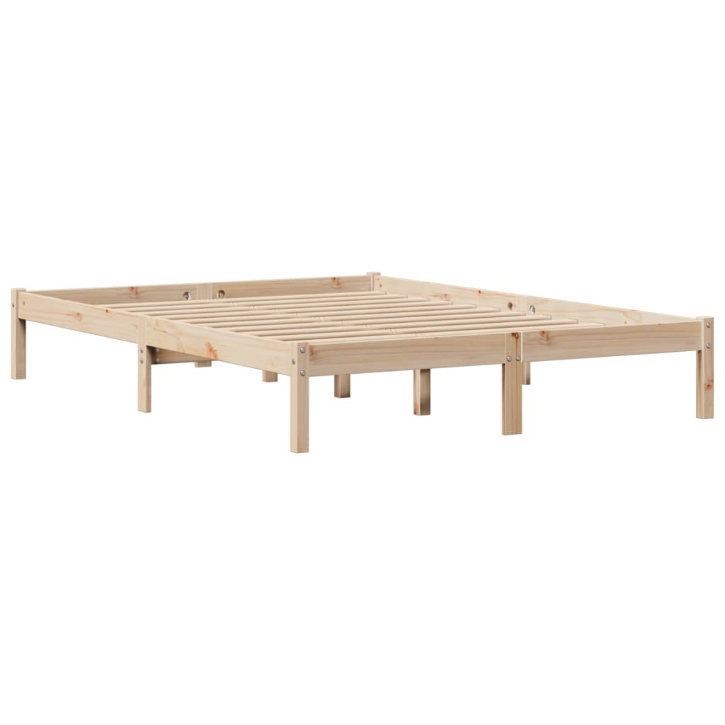 Bed Frame without Mattress 120x200 cm Solid Wood Pine