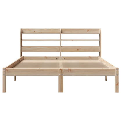 Bed Frame without Mattress 150x200 cm King Size Solid Wood Pine