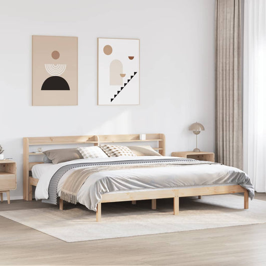 Bed Frame without Mattress 180x200 cm Super King Solid Wood Pine