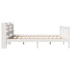 Bed Frame without Mattress White 200x200 cm Solid Wood Pine