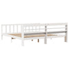 Bed Frame without Mattress White 200x200 cm Solid Wood Pine