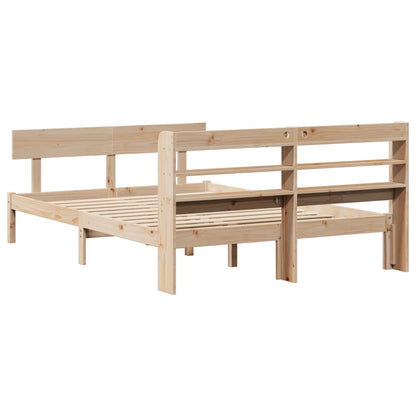 Bed Frame without Mattress 120x200 cm Solid Wood Pine