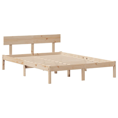 Bed Frame without Mattress 120x200 cm Solid Wood Pine