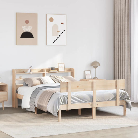 Bed Frame without Mattress 150x200 cm King Size Solid Wood Pine