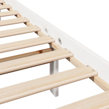 Bed Frame without Mattress White 180x200 cm Super King Solid Wood Pine