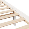 Bed Frame without Mattress White 200x200 cm Solid Wood Pine