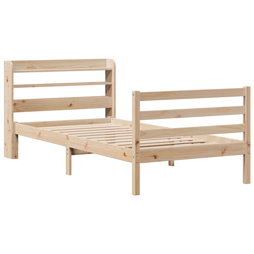 Bed Frame with Headboard without Mattress 100x200 cm