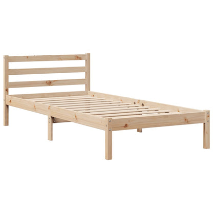 Bed Frame with Headboard without Mattress 100x200 cm