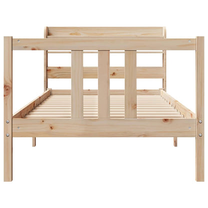Bed Frame with Headboard without Mattress 75x190 cm Small Single