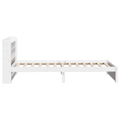Bed Frame with Headboard without Mattress White 75x190 cm