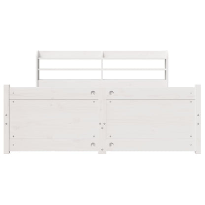 Bed Frame with Headboard without Mattress White 135x190 cm Double