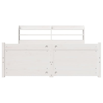 Bed Frame | White | Solid pine wood, Plywood | 140x190 cm | Bed Frame